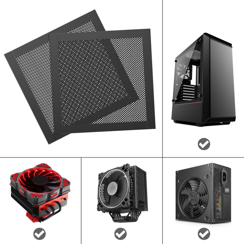 ATiC PC Case Fan Dustproof Grill PVC Material Magnetic Dust