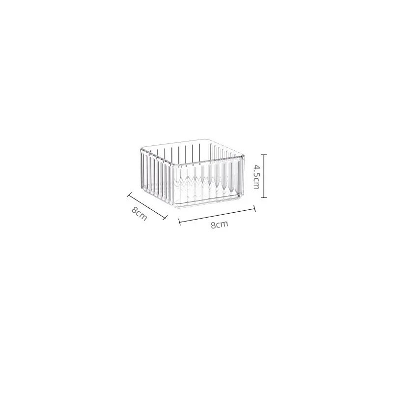 Desk Drawer Organizers Set – Clear Plastic Storage Bins for