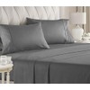 Twin Size Sheet Set - 4 Piece - Hotel Luxury Bed Sheets - Extra Soft - Deep Pockets - Easy Fit - Breathable & Cooling Sheets - Wrinkle Free - Comfy - Dark Grey Bed Sheets - Twins Sheets - 4 PC