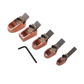 Luthier Tools, 5pcs finger plane cutter in different sizes Wood Planer Hand Plane with curved sole for DIY violin, viola, cello, and other wood instrument (Rose Gold)