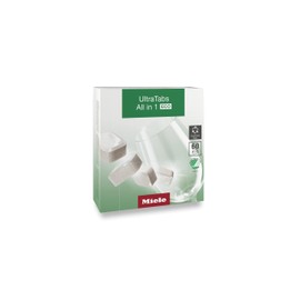 Miele UltraTabs All-in-One Dishwasher Detergent Tabs ECO, Compatible with All Dishwashers, 60 Tabs, 2 Pack