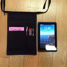 Black money pouch HD side or hip apron money pouch Check out all sizes @ (Handmade) I Pad) (Not for regular size I Pad) Waitress Restaurant Bars Cafes side/hip aprons