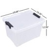 Tstorage 50 Quart Plastic Storage Container with Lid and Wheels