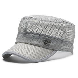 LOJAX Work Cap, Men's Breathable Mesh Cap, Summer Outdoor Fishing Cap, gray (light gray)