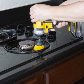 Steel Vision 20pc Drill Brush Attachments Set, Scrub Pads & Sponge, Buffing Pads, Power Scrubber Brush with Extend Long Attachment, Car Polishing Pad Kit,Cleaning Supplies，Shower Scrub,Scratch Brushes