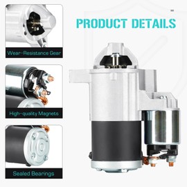 Starter for Dodge Durango 2011-2019,for Ram Pickups 2009-2010, for Jeep Commander 2006-2010, for Grand Cherokee 2005-2019, 410-48264, 56044736AB, 56044736AC, R6044736AC