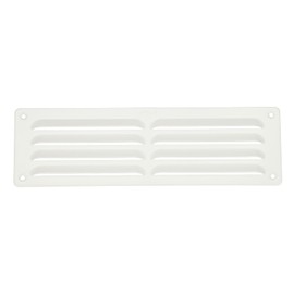 PATIKIL 12x3.5 Inch Aluminum Vent Cover, Screen Air Grille Ventilation Cover HVAC Louvered Grill for Home Kitchen Fireplace Bathroom Wall Ceiling, White
