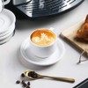 SWEEJAR Porcelain Espresso Cups with Saucers, 4 Ounce Stackable Cappuccino