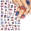 6PCS 4th of July Nail Art Stickers Independence Day Nail