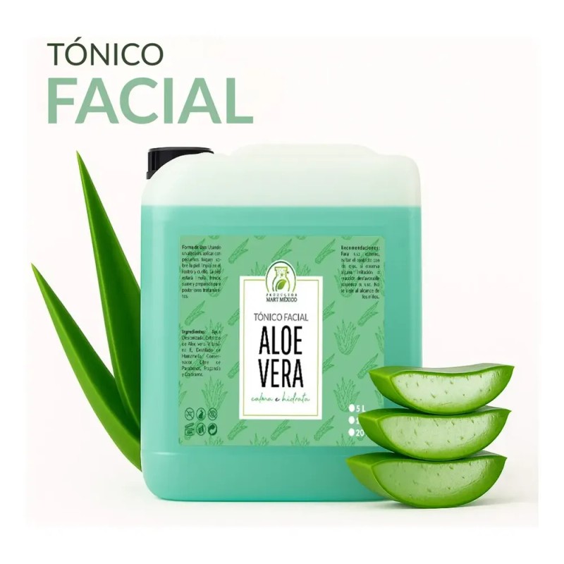 Tónico Facial Hidratante Aloe Vera Productos Mart Mexico 5L Libre