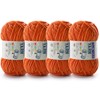 4 Pac Chenille Yarn for Crocheting - Blanket Yarn for