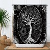 Ulticool Shower Curtain - Tree of Life Black White -