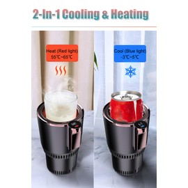 Home & Car Cup Cooler Calentador de taza de refrigeración eléctrica rápida -3 ℃ ~ 58 ℃ aislamiento de calor y frío, taza enfriadora de café calentador para oficina/viaje por carretera