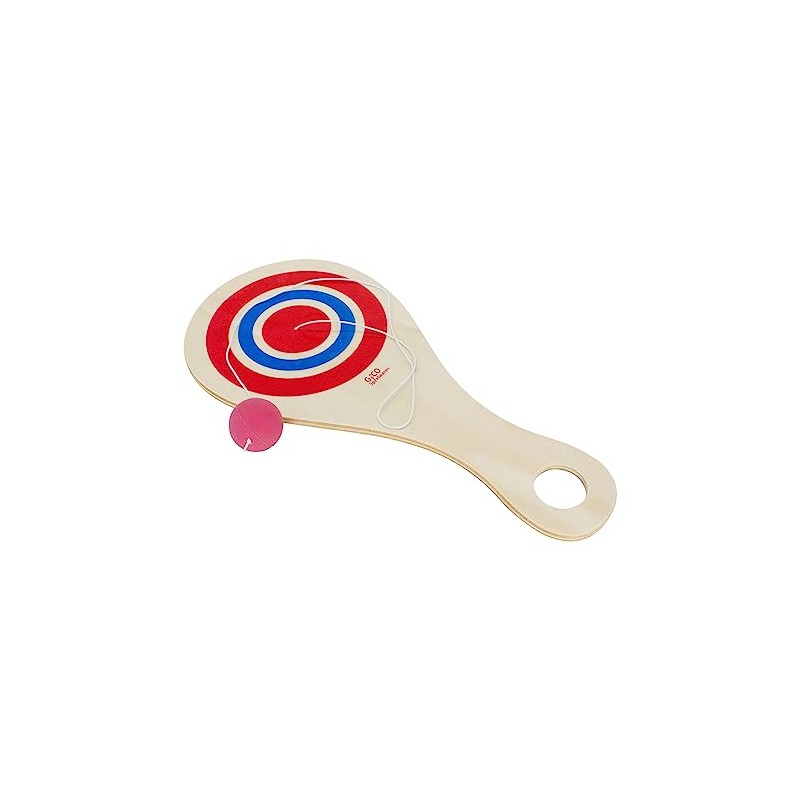 GICO Paddle Ball Set Retro Wooden Catch Game Natural Leisure
