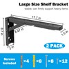 18inch Floating Shelf Bracket,Garage Heavy Duty Folding Shelf Brackets,Wall Mounted