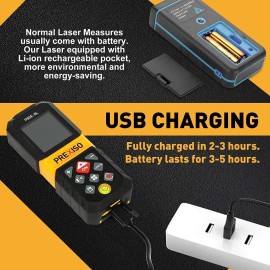 PREXISO 265 FT Laser Level Self Leveling RED Beam Multi-Measurem