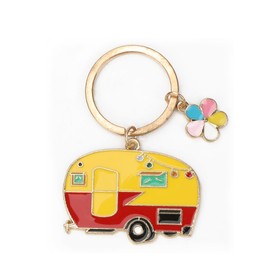 SHTALHST Camper Keychain, Stainless Steel RV Keychain Gift for Camping Lovers, Gifts for RV Owners, Camping Decor for Camper, Thanksgiving, Christmas, & Valentine's Day for Family & Friends