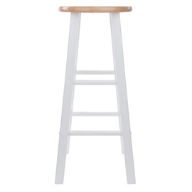Winsome Element 2pc Set 29" Bar Stool, Natural/White Finish