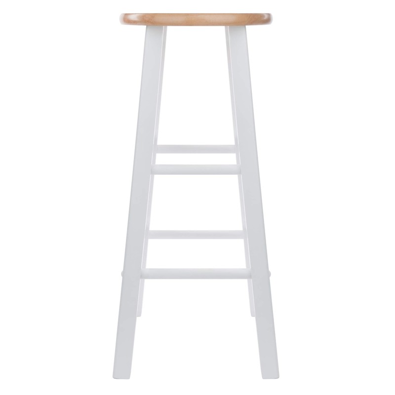 Winsome Element 2pc Set 29" Bar Stool, Natural/White Finish