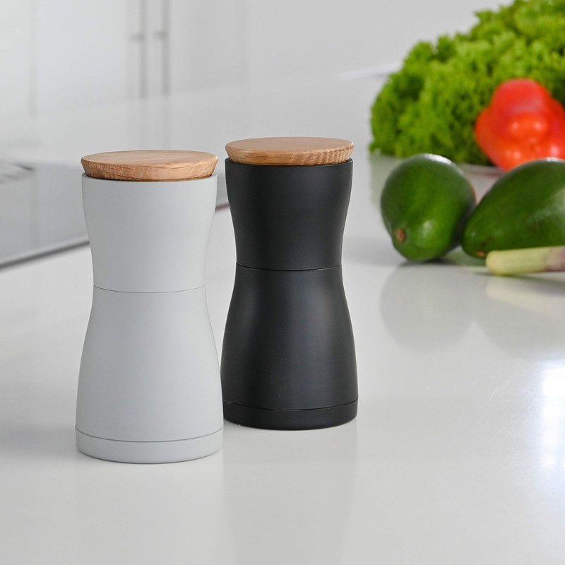 Adhoc Twin Pepper and Salt Mill Set High-Efficiency Ceramic Grinder