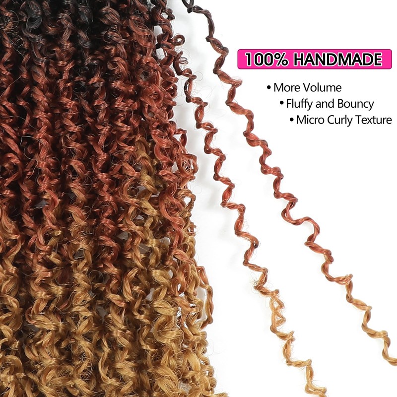 Pre-Looped Yanky Twist Crochet Hair for Black Women,14in,8-Pack,OT30/27