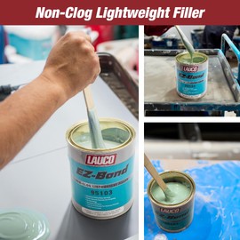 EZ-Bond Non-Clog Lightweight Body Filler, Super Smooth Formula, No Shrinkage, for Aluminum, Fiberglass 3 Liters + Hardener
