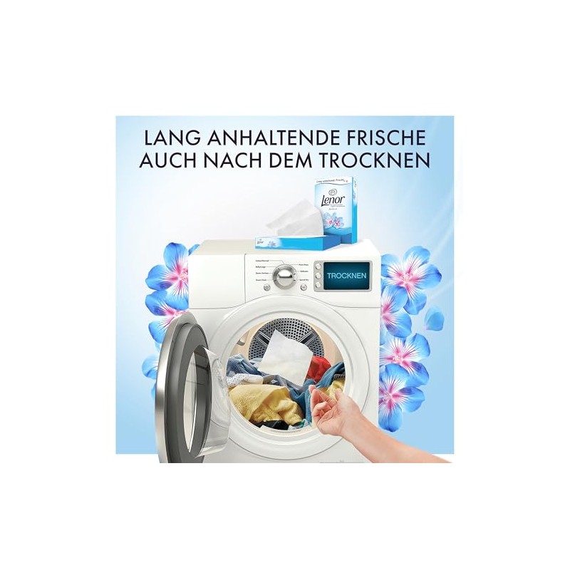 Lenor Aprilfrisch Dryer Cloths for Tumble Dryers, Kink-Free and Fresh