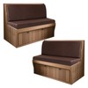 Oloepfo 4PCS Leather Look RV Dinette Cushion Covers, Stretchable Camper