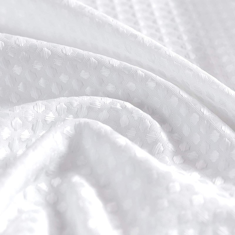 TOPICK White Kitchen Curtains 36 Inch Curtains Waffle Weave Textured
