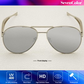 Trendy Oversized Aviator Sunglasses for Women Men 2025 Gold Big Aviators Sun Glasses 70s Retro Shades (Silver/Silver Mirror)