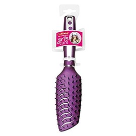 Titania Hair Brush, Purple, Nylon and Pure Bristles, 1 Pack (1 x 94 G)