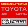 Oracal TOYOTA TACOMA SR5 TAILGATE SET KIT Vinyl Decal Sticker