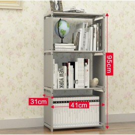 Librero Y Mueble Organizador Estante Para Libros 3 Cubos