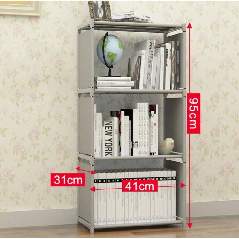 Librero Y Mueble Organizador Estante Para Libros 3 Cubos