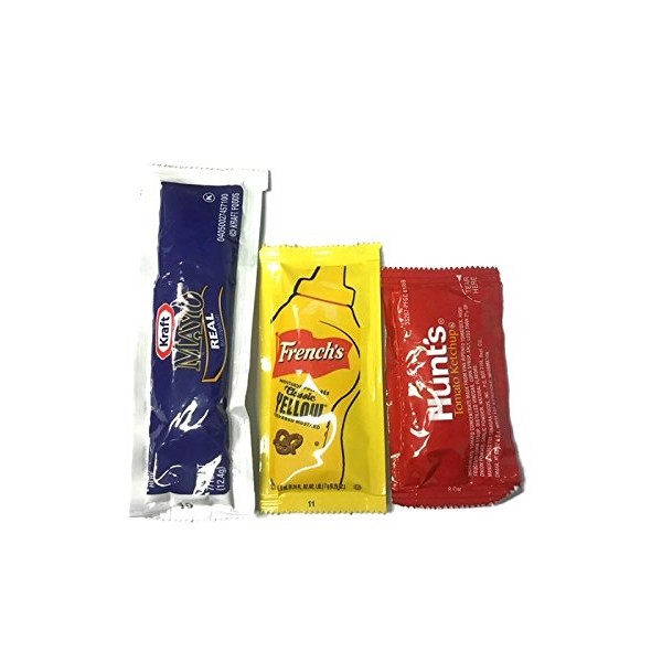 Mayo, Ketchup, & Mustard On-the-go Condiment Combo - 25 Packets of Each