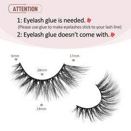 Onlyall Fox Eye Eyelashes Mink Eyelashes Cat Eye Eyelashes Fluffy False Eyelashes Fox Eye Eyelashes Long Eyelashes Volume False Eyelashes Pack 7 Pairs F02