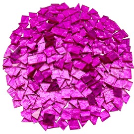 LITMIND 1.1LB Rose Red Irregular Glass Mosaic Tiles for Crafts, Hand-Cut Mosaic Glass Pieces with Backing - Ideal for Mosaic Puzzles and Artwork Projects
