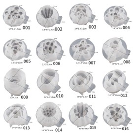 34 Pack Flower Succulent Candle Mold Resin Casting Silicone Molds for Home Decor & Candle Making Wave Spiral Mold