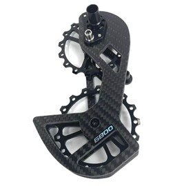 Carbon Big Pulley for Dura-ace / Ultegra with Steel Bearings 6800 6870 / 9000 9070 Pulley Set Gear Set with Carbon Fiber Bearing Rear Wheel Guide Wheel Altegra (Black (Dura-ace9000/Ultegra6800))