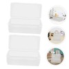 Vaguelly 2pcs Organizer Storage Box Set Transparent Desktop Lipstick Trinket