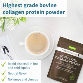 Igennus Highest Grade Hydrolyzed Collagen Peptides, Clean Label, 100% Grass Fed Bovine Collagen Protein Powder, for Collagen Types 1, 2 & 3 for Women & Men, Non-GMO, Free Range, 40 Servings