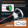 2PCS 16mm Metal Indicator Light, 12-24V AC/DC 20mA Waterproof IP67