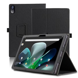 Case for Acer Iconia Tab M10, 10.1 inch, Acer Iconia Tab M10 Tablet Case, Folding Stand Protective Cover with Pencil Holder and Wrist Strap, Full Protection. (Black)