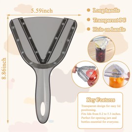 Jar Openers Top Rated for Seniors, Arthritis Jar Opener, Save Time and Effort, Easily Twist Open Various Types of Lids, Suitable for People with Weak Hands and the Elderly (Gray)