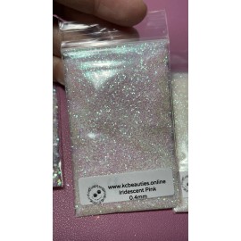 KCGLITTER Iridescent White Pink 0.4MM Fine Glitter for nail acrylic gel craft US Seller 5g