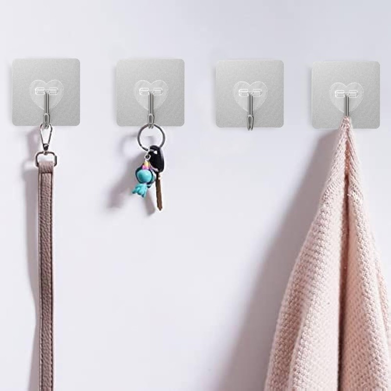 DGYB 20 Pcs Adhesive Hooks for Hanging 22lb Self Adhesive