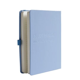 Urby Left Handed Journal w. Leather Cover. The Lefty Stuff Series. College Ruled Left Handed Notebooks, 200 Pages, 80GSM Premium Paper. US Half Letter Size. 8.25x5.5in. Light Pink