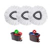 Matthew Cleaning 3Pack White Microfiber Spin Mop Replacement Head Compatible
