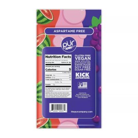 PUR Jumbo Gum Aspartame Free Chewing Gum 100% Xylitol Natural Bubblegum Grape