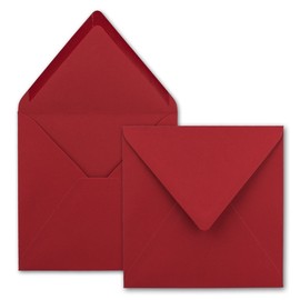 FarbenFroh® Series Square Envelopes Without Window, 15.5 x 15.5 mm Wet sealing for Wedding Cards, Invitations and More